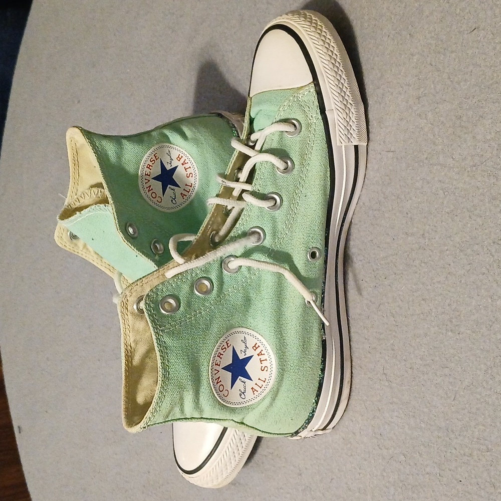 Converse Mint Green High-Top Canvas Sneakers
